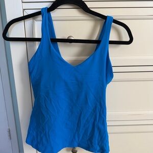 lululemon athletica Bright Blue V-Neck align Tank Top size 6